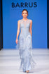 INLAID DRESS WITH FRINGES AND SEE THROUGH DETAIL - Barrus London